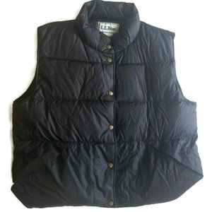 Men's LL Bean Sz M Vintage Puffer Puffy Vest Black